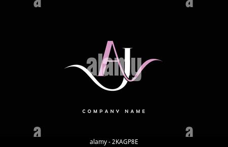 AJ, JA Abstract Letters Logo Monogram Stock Vector