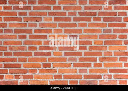 Background from a clean and regular red brick wall Stock Photo