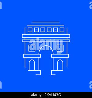 Arc De Triumphe De L Etoile Circle Stock Vector