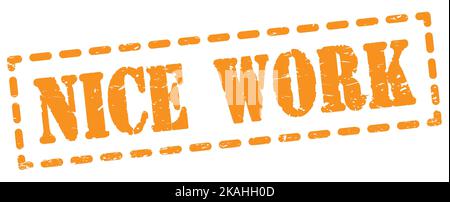 WORK text written on orange rectangle stamp sign Stock Photo - Alamy