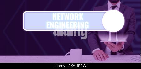 Handwriting text Network Engineering. Business concept professional who has the skills to oversee the net Stock Photo