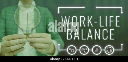 Writing displaying text Work Life Balance. Business approach formal recording of the accident or injury that has occurred Head Silhouette Bursting Out Stock Photo