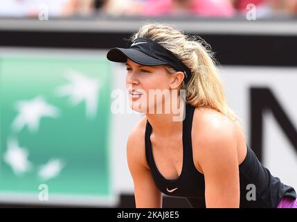 Eugenie Bouchard in action during his match against Angelique Kerber - Internazionali BNL d'Italia 2016 on May 11, 2016 in Rome, Italy. (Photo by Silvia Lore/NurPhoto) *** Please Use Credit from Credit Field *** Stock Photo