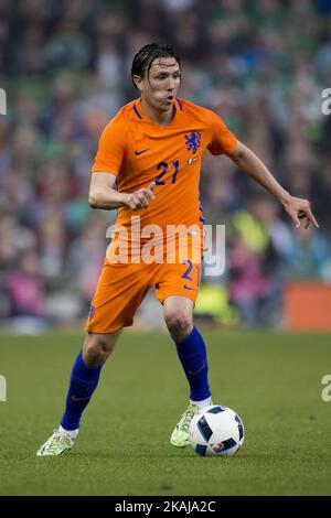 Steven Berghuis of Netherlands pictured during the International friendly football match between Republic of Ireland and Netherlands at Aviva Stadium in Dublin, Ireland on May 27, 2016 (Photo by Andrew Surma/NurPhoto) *** Please Use Credit from Credit Field *** Stock Photo