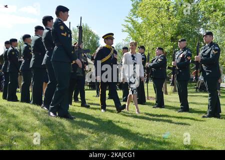 Sophie, the Countess of Wessex, at the opening of Light Horse Park in Old Strathcoma, as she stops in Edmonton ahead of her visit to fire-damaged Fort McMurray. On Wednesday, 24 June 2016, in Edmonton, Canada. Photo by Artur Widak *** Please Use Credit from Credit Field *** Stock Photo