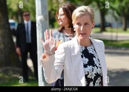 Sophie, the Countess of Wessex, at the opening of Light Horse Park in Old Strathcoma, as she stops in Edmonton ahead of her visit to fire-damaged Fort McMurray. On Wednesday, 24 June 2016, in Edmonton, Canada. Photo by Artur Widak *** Please Use Credit from Credit Field *** Stock Photo