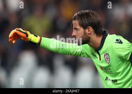Cagliari goalkeeper Marco Storari (30) during the Serie A football match n.5 JUVENTUS - CAGLIARI on 21/09/2016 at the Juventus Stadium in Turin, Italy.  (Photo by Matteo Bottanelli/NurPhoto) *** Please Use Credit from Credit Field *** Stock Photo