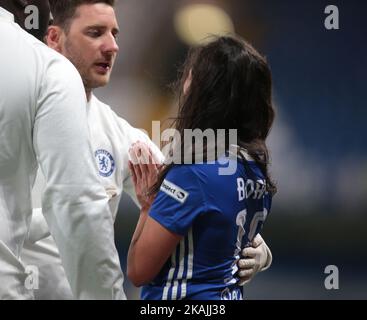 Chelsea Ladies Ana Borges during UEFA Women Champion League Round of 32 match between Chelsea Ladies and VFL Wolfsburg Ladies at Stamford Bridge, London, England  on 5th October 2016  Stock Photo