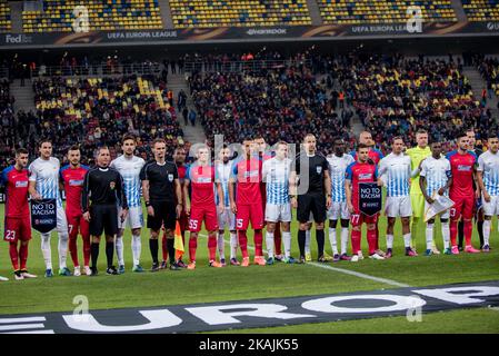 FC Zurich and Steaua Bucharest at the begining of the UEFA Europa League 2016-2017, Group L game between FC Steaua Bucharest ROU and FC Zurich (SUI) at National Arena, Bucharest,  Romania ROU, on October 20, 2016.  Stock Photo