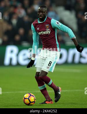 West Ham United's Cheikhou Kouyate during the Premier League match between West Ham United and Hull City at The London Stadium, Queen Elizabeth II Olympic Park, London on 17 Dec 2016 (Photo by Kieran Galvin/NurPhoto) *** Please Use Credit from Credit Field *** Stock Photo