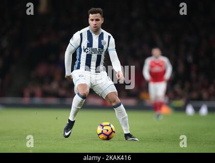 West Bromwich Albion's Hal Robson-Kanu during the Premier League match between Arsenal and West Bromwich Albion at The Emirates , London on 26 Dec 2016 (Photo by Kieran Galvin/NurPhoto) *** Please Use Credit from Credit Field *** Stock Photo