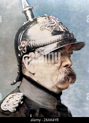 Otto Von Bismarck (1815-1898) On Engraving From The 1800s. Prussian ...