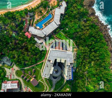 An aerial view of the Araliya Beach Resort & Spa Unawatuna in Sri Lanka Stock Photo