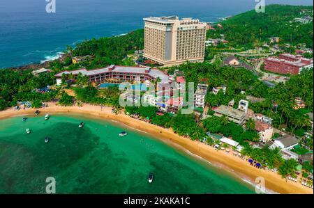 An aerial view of the Araliya Beach Resort & Spa Unawatuna in Sri Lanka Stock Photo