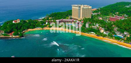 An aerial view of the Araliya Beach Resort & Spa Unawatuna in Sri Lanka Stock Photo