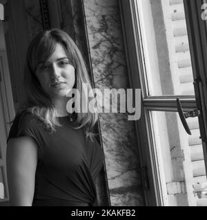 The actress Irene Ruiz poses for a portrait session at Teatro Espanol on January 31, 2017 in Madrid, Spain. (Photo by Oscar Gonzalez/NurPhoto) *** Please Use Credit from Credit Field *** Stock Photo