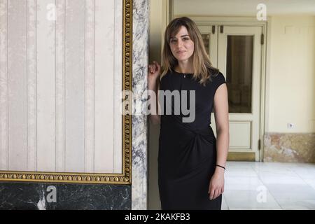 The actress Irene Ruiz poses for a portrait session at Teatro Espanol on January 31, 2017 in Madrid, Spain. (Photo by Oscar Gonzalez/NurPhoto) *** Please Use Credit from Credit Field *** Stock Photo