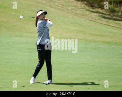 Simin Feng of China on the 3rd fairway during round one of the ISPS Handa Women's Australian Open at Royal Adelaide Golf Club on February 16, 2017 in Adelaide, Australia. (Photo by Andy Astfalck/NurPhoto) *** Please Use Credit from Credit Field *** Stock Photo