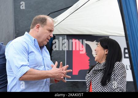 PA Senator Darlin Leach (D) Councilwoman Helen Gym (D) are two of the speakers at a Feb. 25, 2017 rally in Philadelphia, PA protesting the Affordable Care Act repeal by the Trump-Administration. (Photo by Bastiaan Slabbers/NurPhoto) *** Please Use Credit from Credit Field *** Stock Photo