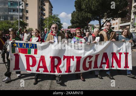 Celebrations for the 72nd anniversary of italian Liberation from fascism in Rome, Italy on April 25, 2017. (Photo by Jacopo Landi/NurPhoto) *** Please Use Credit from Credit Field *** Stock Photo