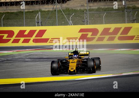 S. Sirotkin, of Renault, during the first training session of GP of Spain in Montmeló, at Catalunya's Circuit on May 12, 2017 (Photo by Miquel Llop/NurPhoto) *** Please Use Credit from Credit Field *** Stock Photo