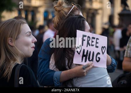 Manchester, UK. 23rd May, 2017. Deaths confirmed after an explosion after the Ariana Grande concert at Manchester Arena. The Greater Manchester Police are treating this as terrorist incident. Large areas have been cordoned off and the bomb disposal unit is on scene. (Photo by Jonathan Nicholson/NurPhoto) *** Please Use Credit from Credit Field *** Stock Photo