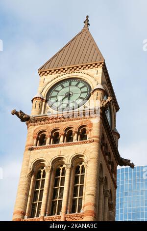 Toronto Old City Hall in new Gothic style in downtown Toronto, Ontario, Canada. Stock Photo