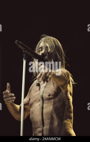 The english singer Iggy Pop performs at the Medimex Festival in Bari, on June 10, 2017. (Photo by Luca Carlino/NurPhoto) *** Please Use Credit from Credit Field *** Stock Photo