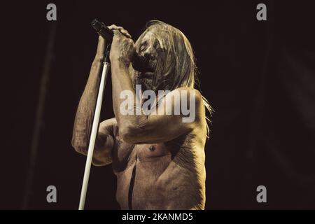 The english singer Iggy Pop performs at the Medimex Festival in Bari, on June 10, 2017. (Photo by Luca Carlino/NurPhoto) *** Please Use Credit from Credit Field *** Stock Photo