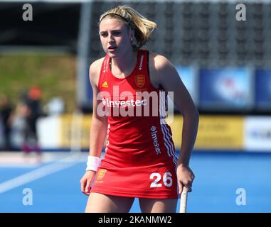 Lily Owsley of England during the Investec International match between England Women and Argentina Women at The Lee Valley Hockey and Tennis Centre in London on June 10, 2017 (Photo by Kieran Galvin/NurPhoto) *** Please Use Credit from Credit Field ***  Stock Photo