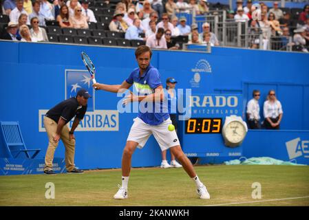 Daniil Medvedev of Russia plays against Thanasi Kokkinakis of Australia on the men's single second round of AEGON Championships at Queen's Club, London, on June 22, 2017. (Photo by Alberto Pezzali/NurPhoto) *** Please Use Credit from Credit Field *** Stock Photo