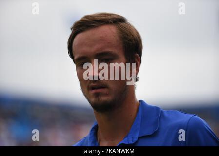 Daniil Medvedev of Russia plays against Thanasi Kokkinakis of Australia on the men's single second round of AEGON Championships at Queen's Club, London, on June 22, 2017. (Photo by Alberto Pezzali/NurPhoto) *** Please Use Credit from Credit Field *** Stock Photo