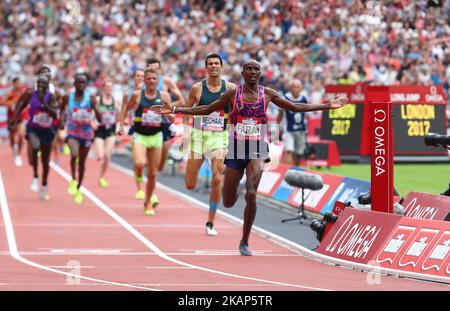 Mo Farah (GBR) winning 3000M Men during Muller Anniversary Games at London Stadium in London, UK on July 09, 2017.(Photo by Kieran Galvin/NurPhoto) *** Please Use Credit from Credit Field ***  Stock Photo