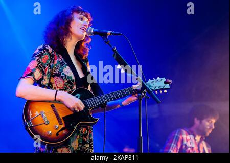 The English model and singer-songwriter Karen Elson performs onstage at the Valkhof Festival during the four day celebration in Nijmegen,Netherlands on July 17, 2017. (Photo by Romy Arroyo Fernandez/NurPhoto) *** Please Use Credit from Credit Field *** Stock Photo
