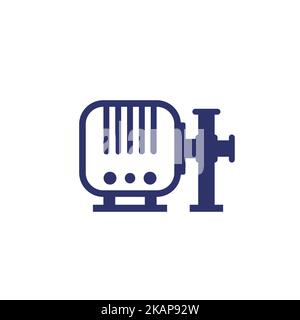 water pump icon on white Stock Vector