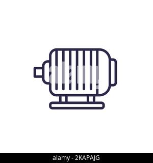 water pump for pool line icon Stock Vector