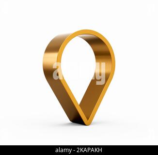 GPS Navigation Street Map with Golden Home Pin icon. Map and pin marker ...