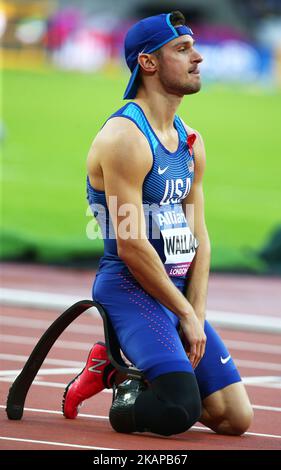 Jarryd Wallace of USA winner Men's 100m T44 Final during World Para Athletics Championships at London Stadium in London on July 22, 2017 (Photo by Kieran Galvin/NurPhoto) *** Please Use Credit from Credit Field *** Stock Photo