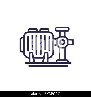 water pump icon, line vector Stock Vector