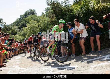 Step of the cyclists by Murgil Tontorra where a large amount of amateurs encourage cyclists during 'Clasica San Sebastian - UCI WorldTour 2017' on July 28, 2017 in San Sebastian, Spain. (Photo by Jose Ignacio Unanue/NurPhoto) *** Please Use Credit from Credit Field *** Stock Photo