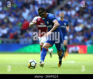 Chelsea's Pedro during the The FA Community Shield match between Arsenal and Chelsea at Wembley stadium, London, England on 6 August 2017. (Photo by Kieran Galvin/NurPhoto) *** Please Use Credit from Credit Field ***  Stock Photo