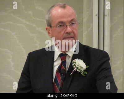 Candidate for New Jersey Governor Phil Murphy delivers remarks to an audience in Mount Laurel, NJ on August 15, 2017. (Photo by Kyle Mazza/NurPhoto) Stock Photo