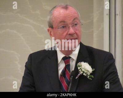 Candidate for New Jersey Governor Phil Murphy delivers remarks to an audience in Mount Laurel, NJ on August 15, 2017. (Photo by Kyle Mazza/NurPhoto) Stock Photo