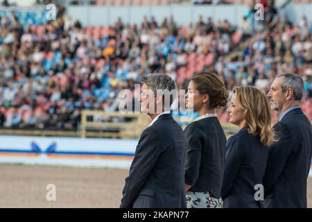 Princess Madeleine of Sweden attends the opening ceremony of the 2017 Longines FEI European Championships at Ullevi stadium in Gothenburg Sweden on August 21 2017 (Photo by Julia Reinhart/NurPhoto) Stock Photo