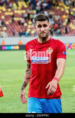 Ovidiu Popescu #23 of FCSB Bucharest during the UEFA Champions League 2017-2018, Play-Offs 2nd Leg game between FCSB Bucharest (ROU) and Sporting Clube de Portugal Lisbon (POR) at National Arena Stadium, Bucharest,Romania on August 23, 2017. (Photo by Cronos/Catalin Soare/NurPhoto) Stock Photo