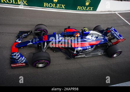 55 SAINZ Carlos from Spain of team Toro Rosso during the Qualifying of Formula One Belgian Grand Prix at Circuit de Spa-Francorchamps on August 25, 2017 in Spa, Belgium. (Photo by Xavier Bonilla/NurPhoto) Stock Photo