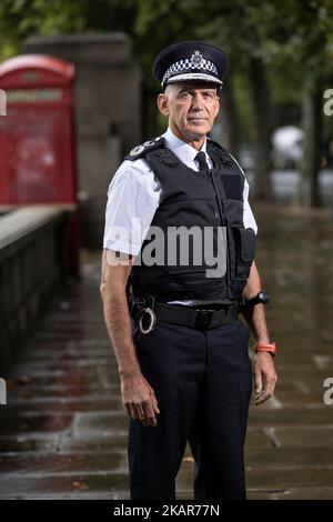 Chief Constable Andy Marsh, chief executive officer of the College of Policing, photographed on Victoria Embankment, London, UK Stock Photo