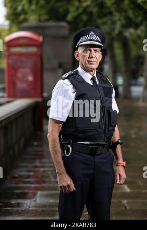 Chief Constable Andy Marsh, chief executive officer of the College of Policing, photographed on Victoria Embankment, London, UK Stock Photo