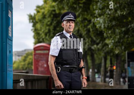 Chief Constable Andy Marsh, chief executive officer of the College of Policing, photographed on Victoria Embankment, London, UK Stock Photo