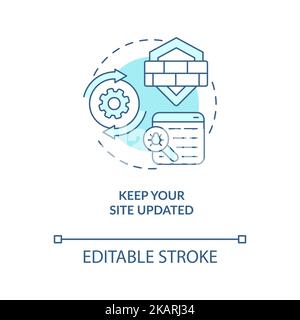 Keep your site updated turquoise concept icon Stock Vector